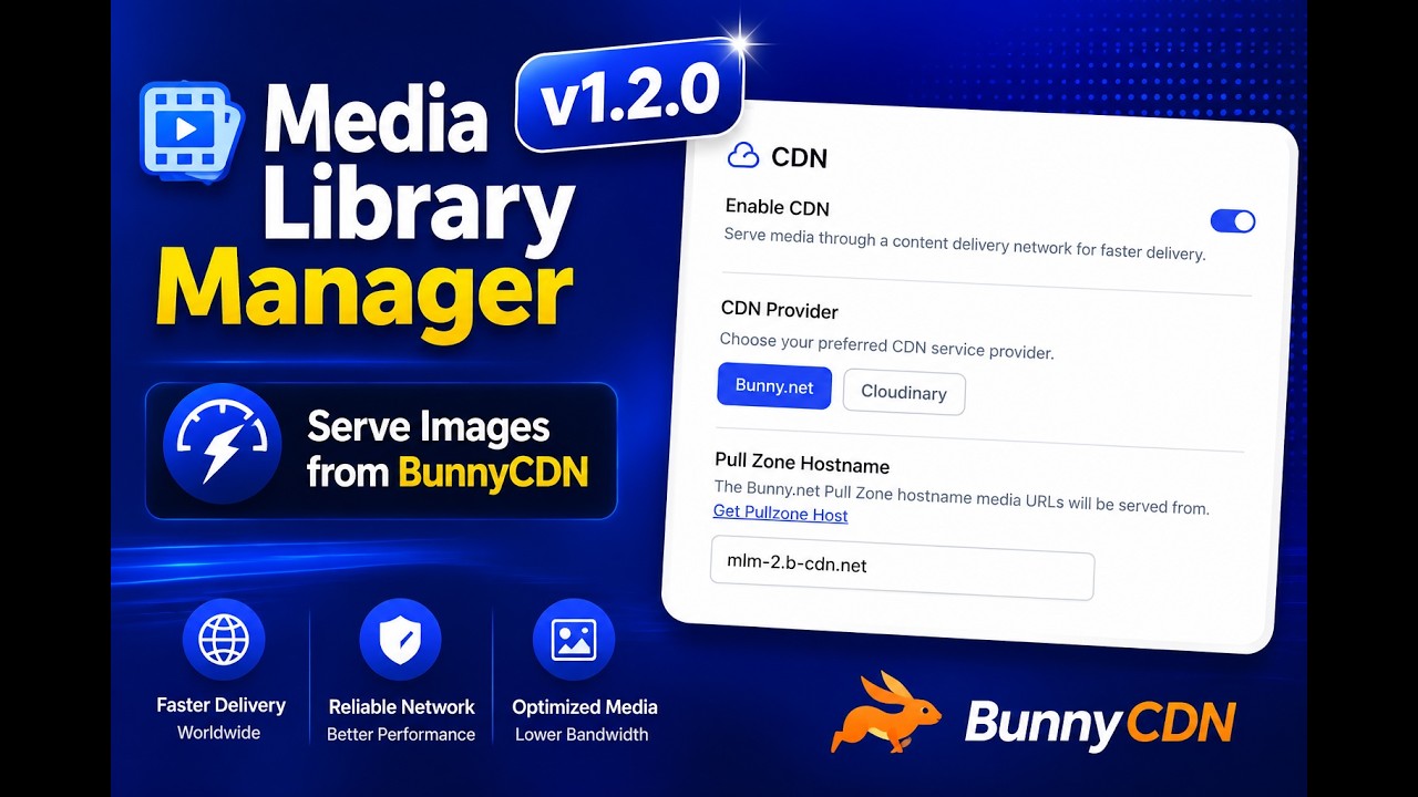 Media Library Manager v1.2.0: Serve WordPress Media from BunnyCDN